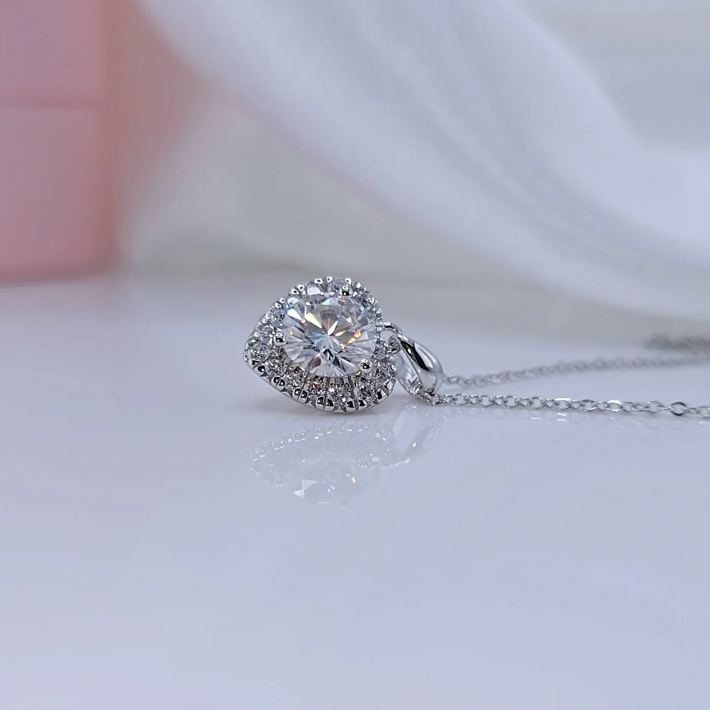 2.0 Ct Diamond Heart Shape Pendant Necklace