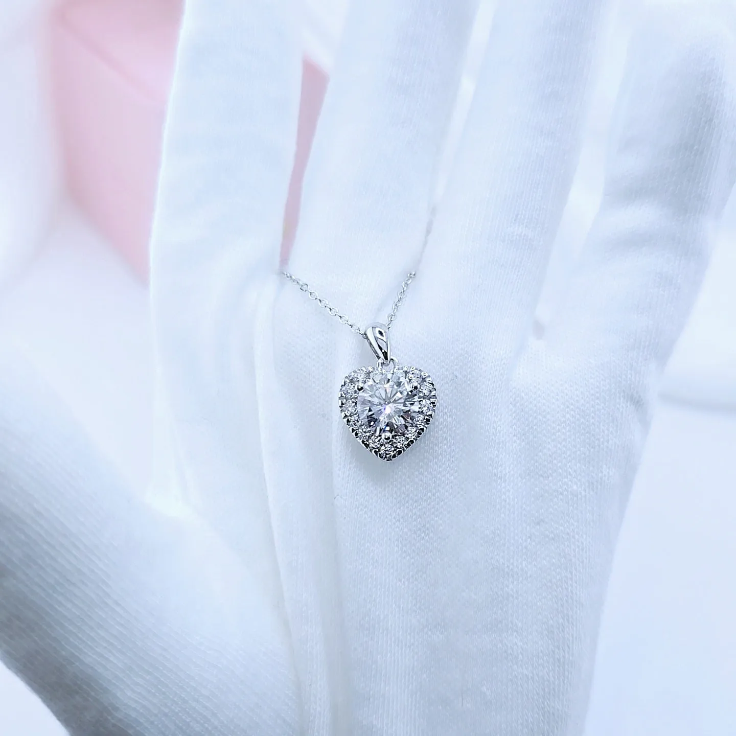 2.0 Ct Diamond Heart Shape Pendant Necklace