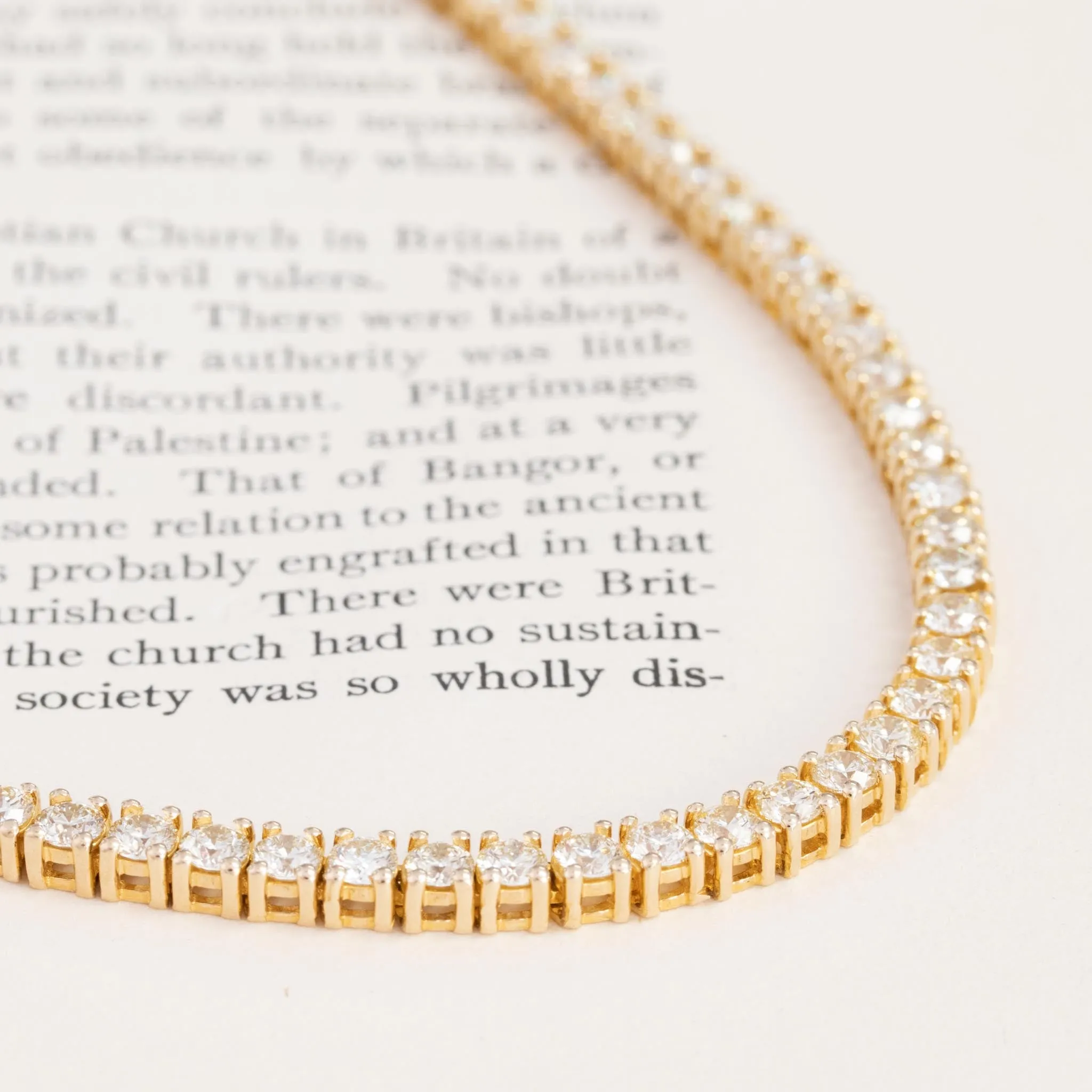 22.50ctw Round Brilliant Cut Diamond Tennis Necklace