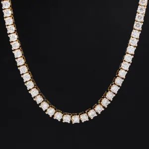 22.50ctw Round Brilliant Cut Diamond Tennis Necklace