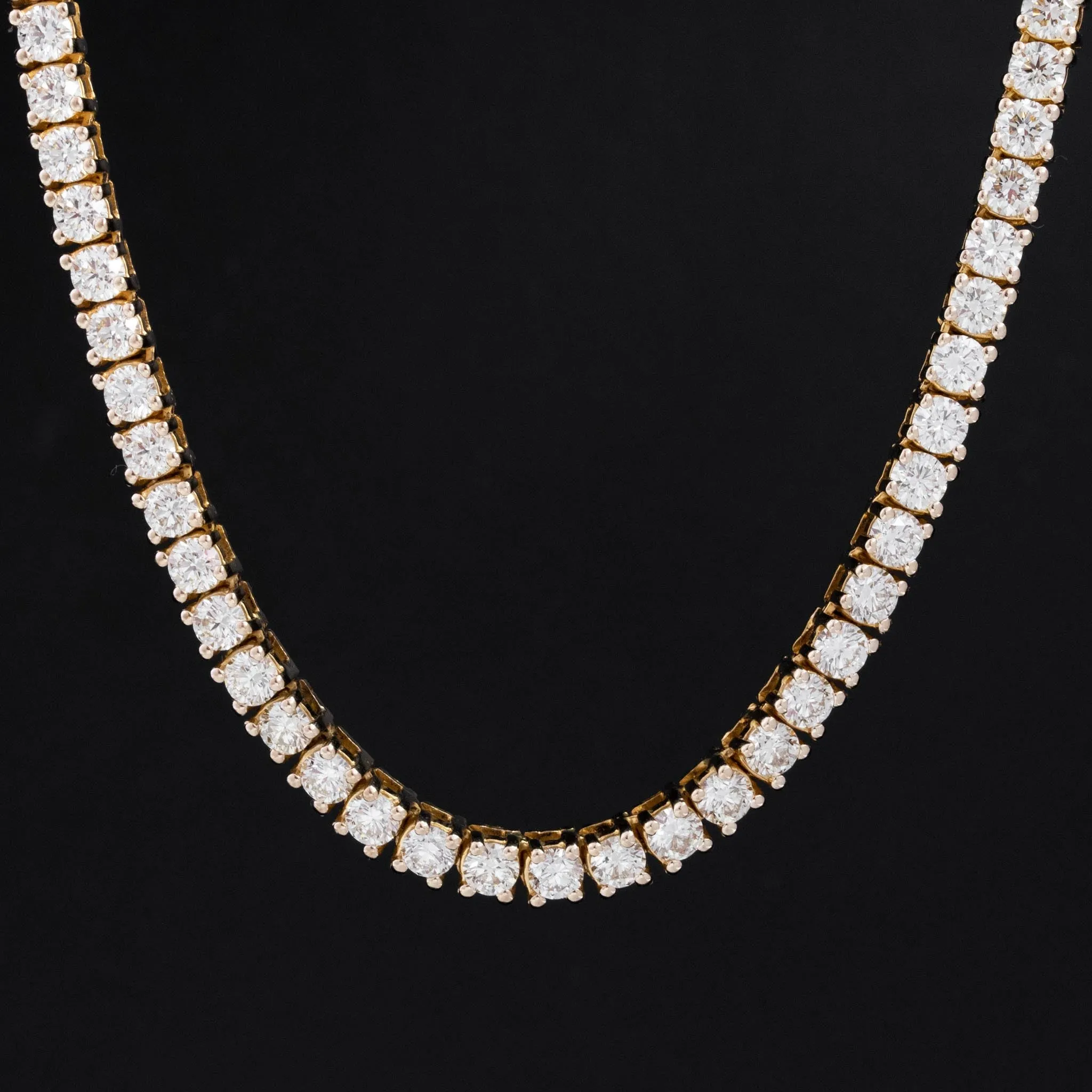 22.50ctw Round Brilliant Cut Diamond Tennis Necklace