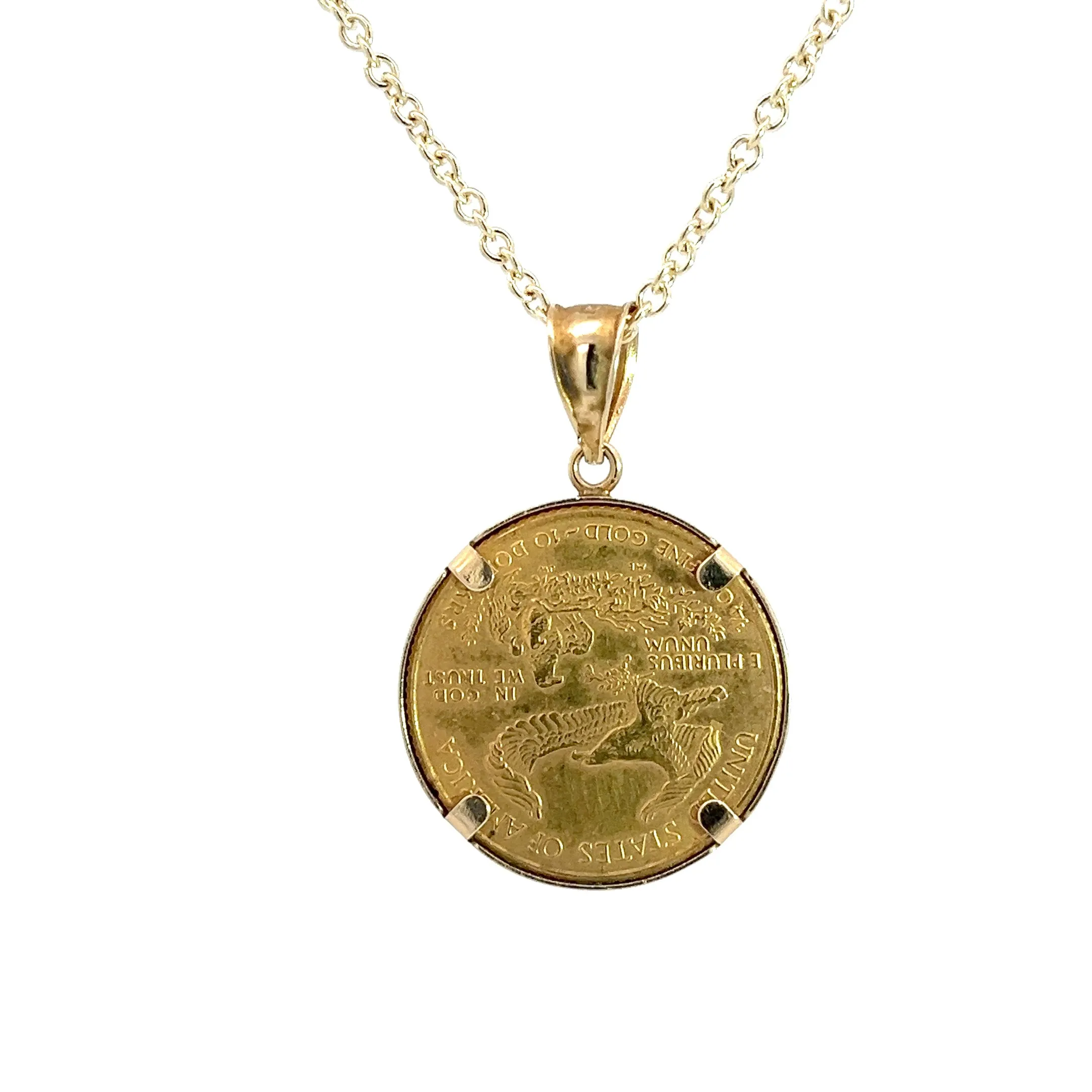 22k Yellow Gold 2001 $10.00 US Gold Coin Frame