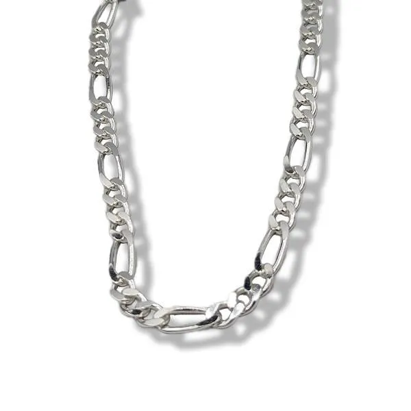 22" Silver Chain Figaro