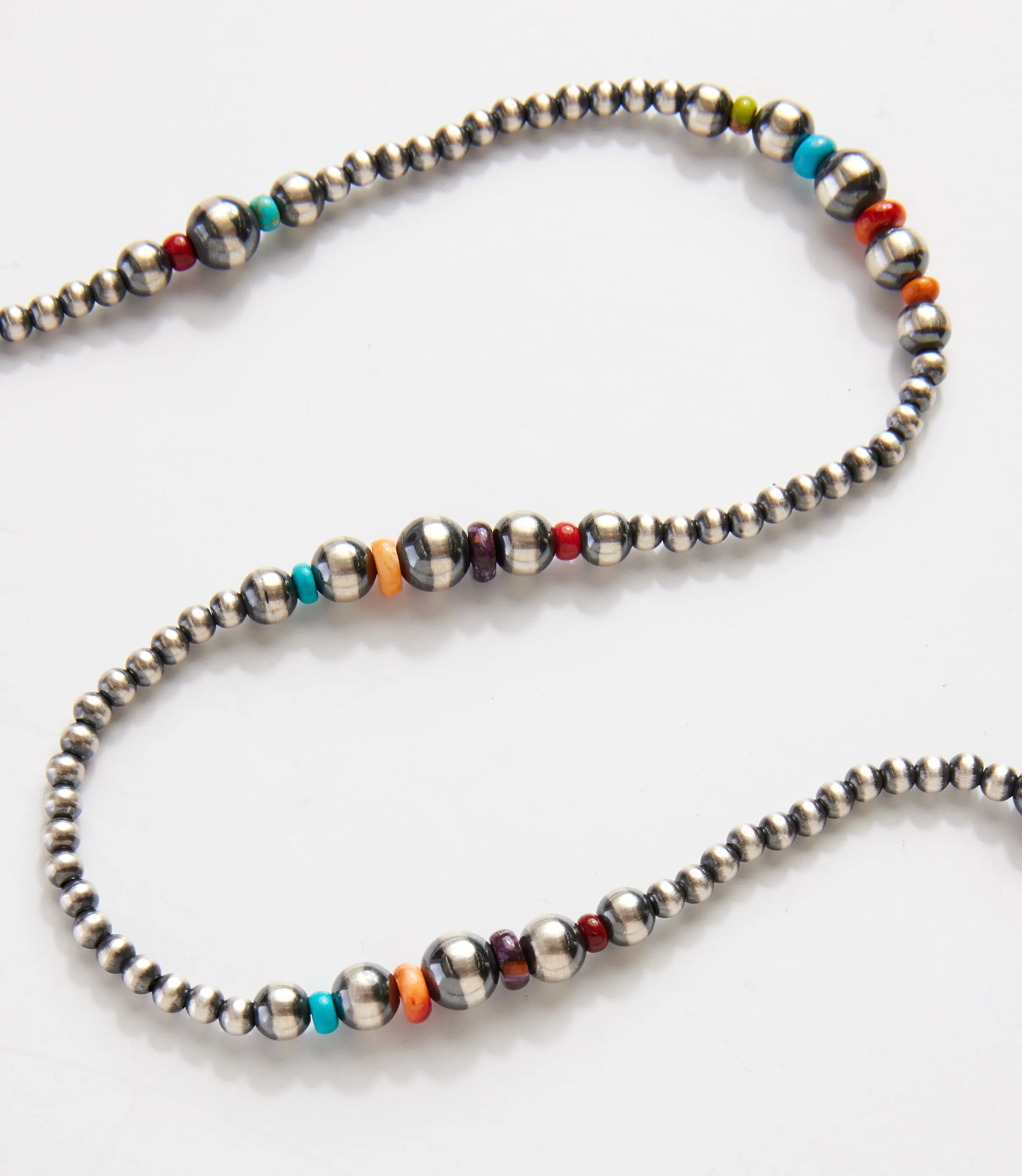 22" Sterling Silver Multi Stone Necklace