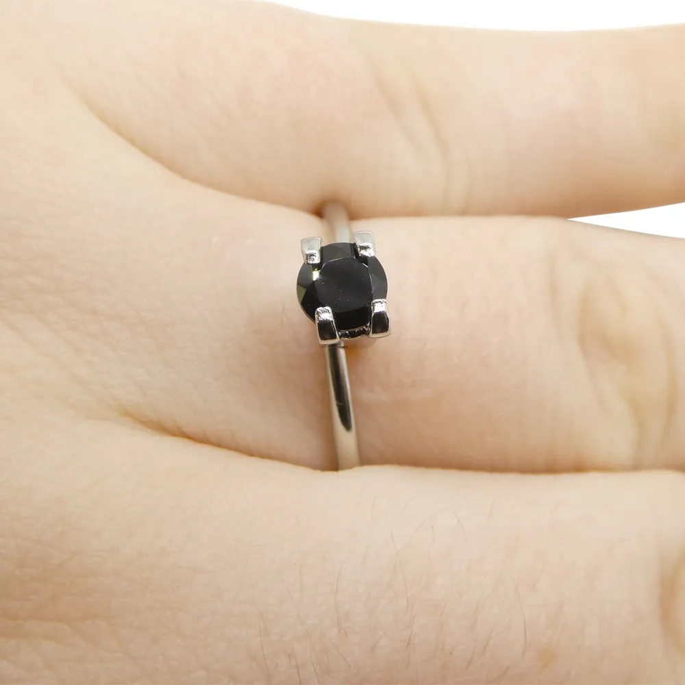 2.31ct 4 Stones - 5mm Brilliant Cut Round Black Spinel from Sri Lanka