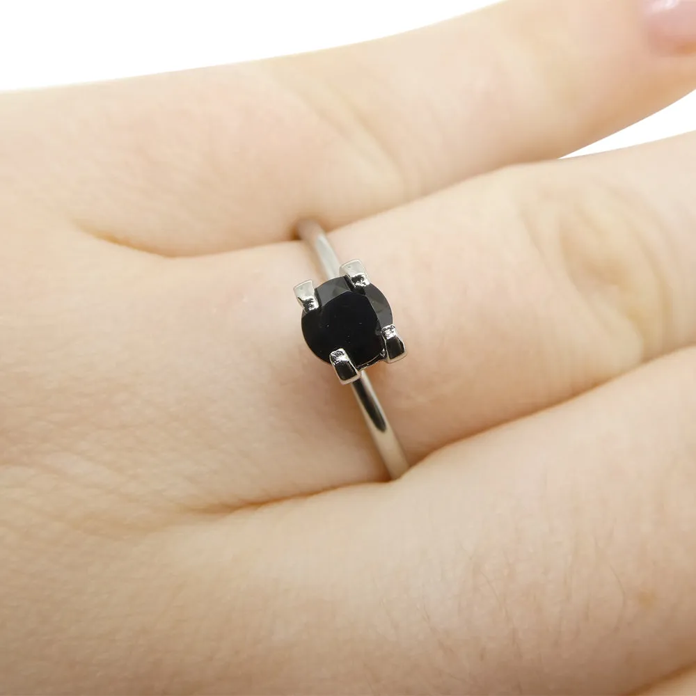 2.31ct 4 Stones - 5mm Brilliant Cut Round Black Spinel from Sri Lanka