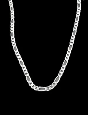 24" Sterling Silver Chain Figaro