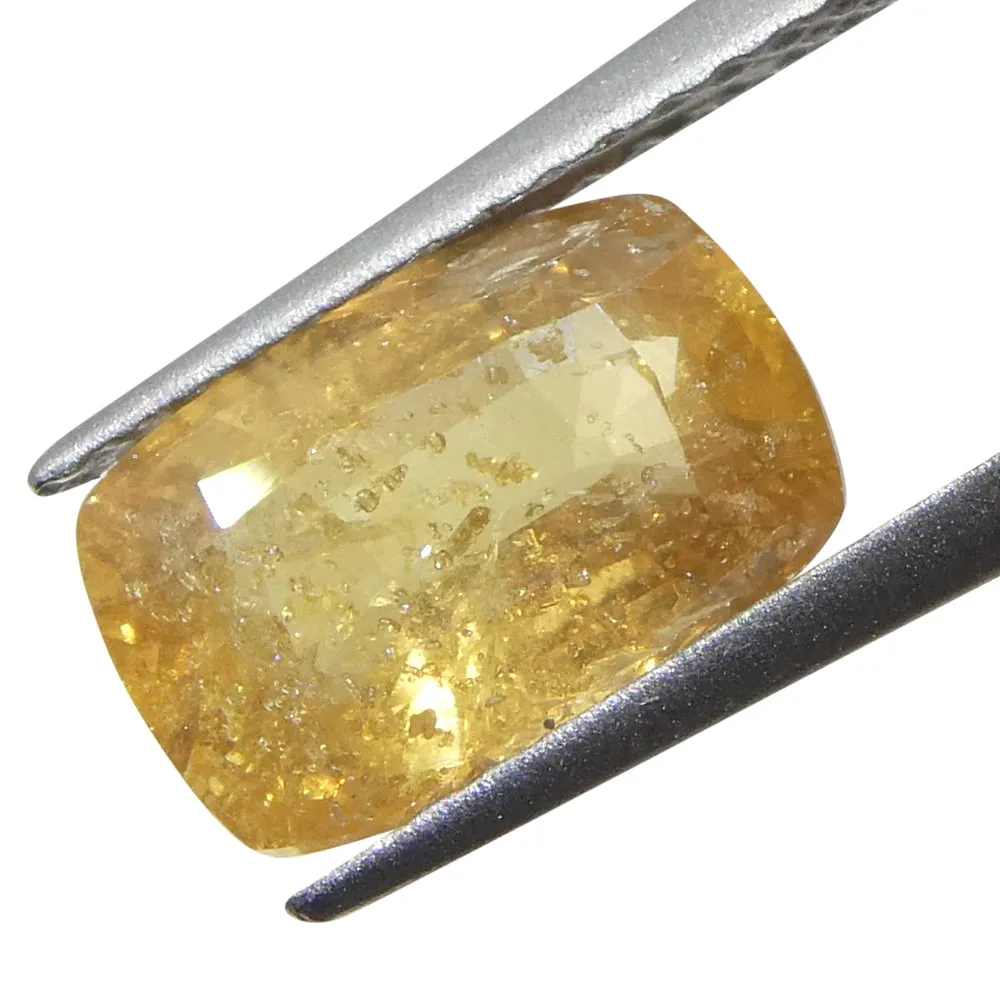2.53ct Cushion Orange Sapphire from Tanzania
