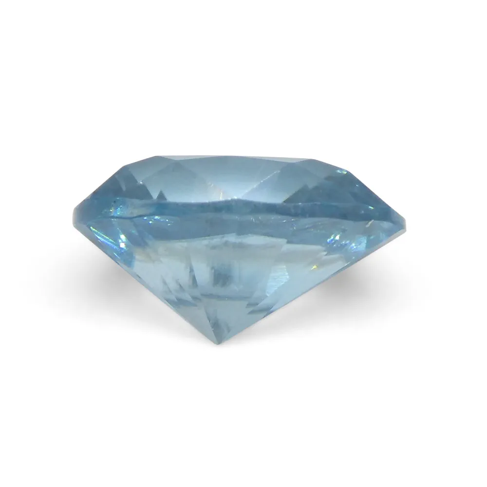 2.72ct Natural Earth Mined Oval Master Brilliant Cut Blue Zircon from Cambodia