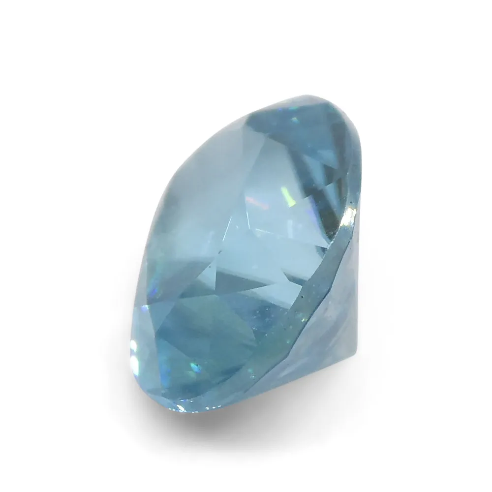 2.72ct Natural Earth Mined Oval Master Brilliant Cut Blue Zircon from Cambodia