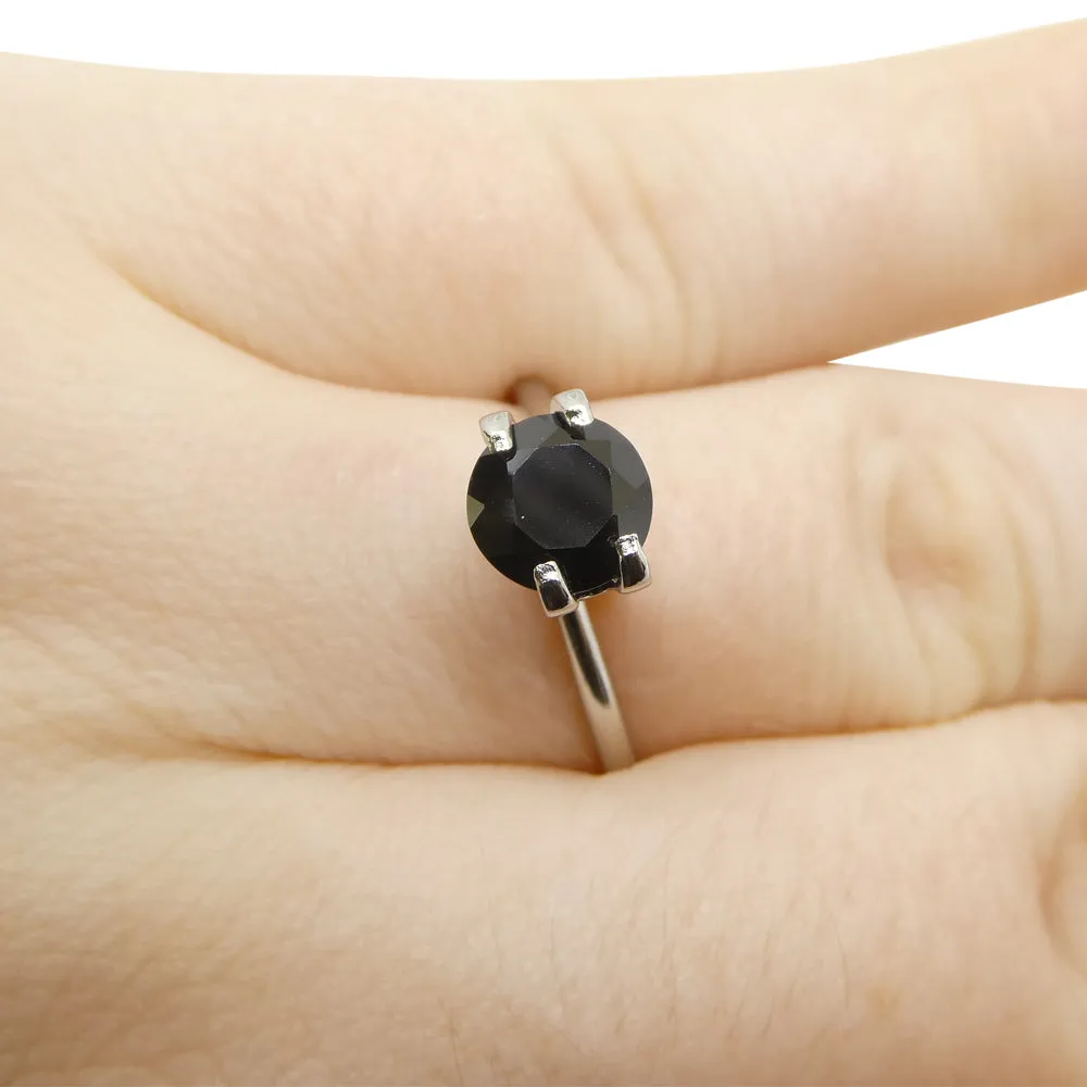 2.81ct Pair - 7mm Brilliant Cut Round Black Spinel from Sri Lanka