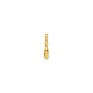 3-D Glossy Bowling Pin Pendant (14K)