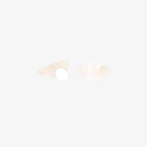 3-in-1 Pearl White Circle and Halfmoon Geometric Studs - Mother of Pearl Earrings