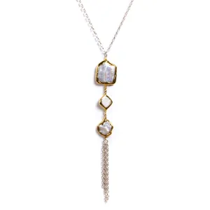 3 Pearls Dangle Necklace