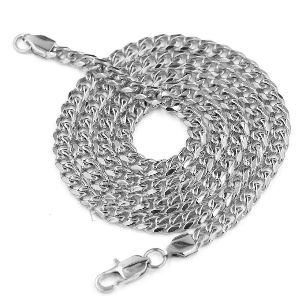 316L Stainless Steel Little Yachty Ice Out Pendant w/ 4mm Miami Cuban Chain