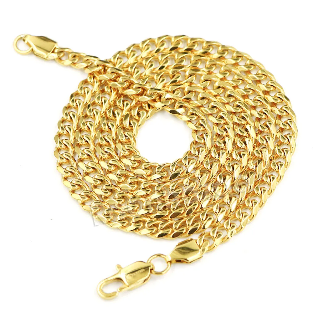316L Stainless Steel Little Yachty Ice Out Pendant w/ 4mm Miami Cuban Chain
