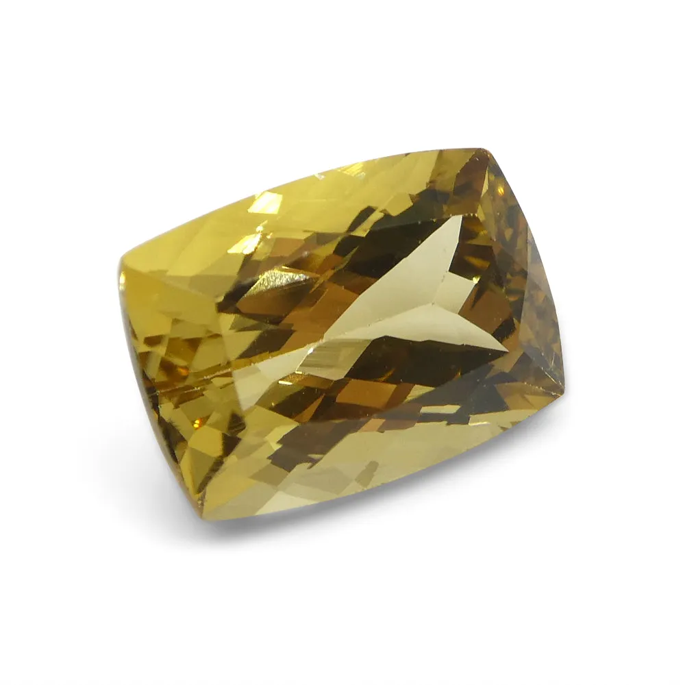 3.38ct Rectangular Cushion Heliodor, Golden Yellow Beryl