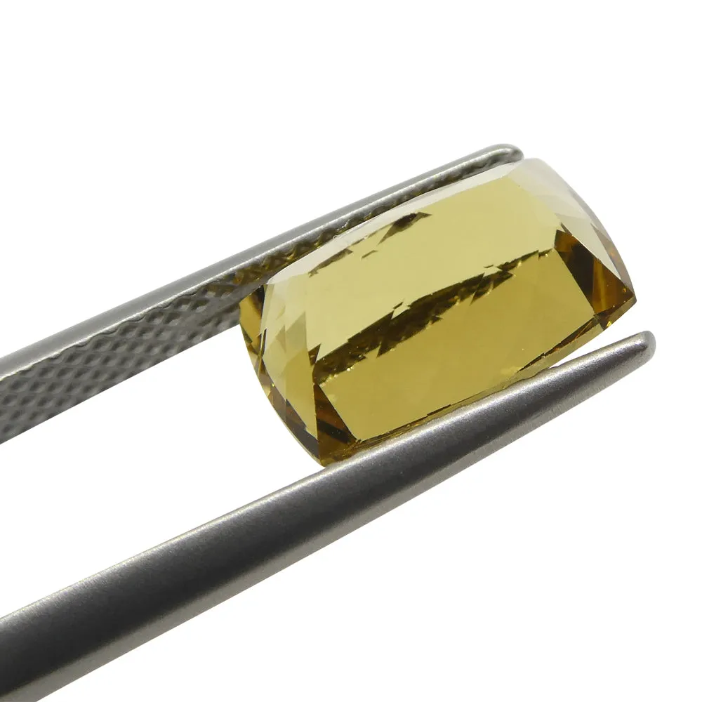 3.38ct Rectangular Cushion Heliodor, Golden Yellow Beryl