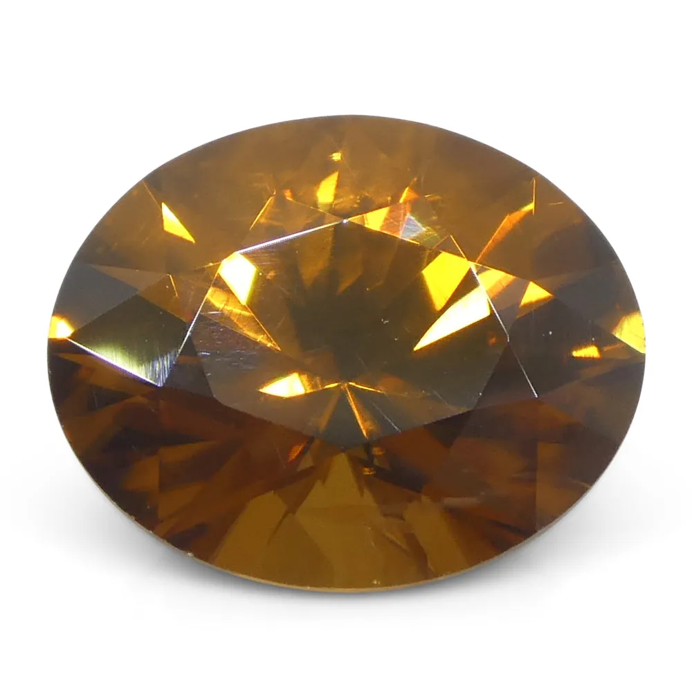 3.43ct Natural Earth Mined Oval Master Brilliant Cut Orange Zircon from Sri Lanka