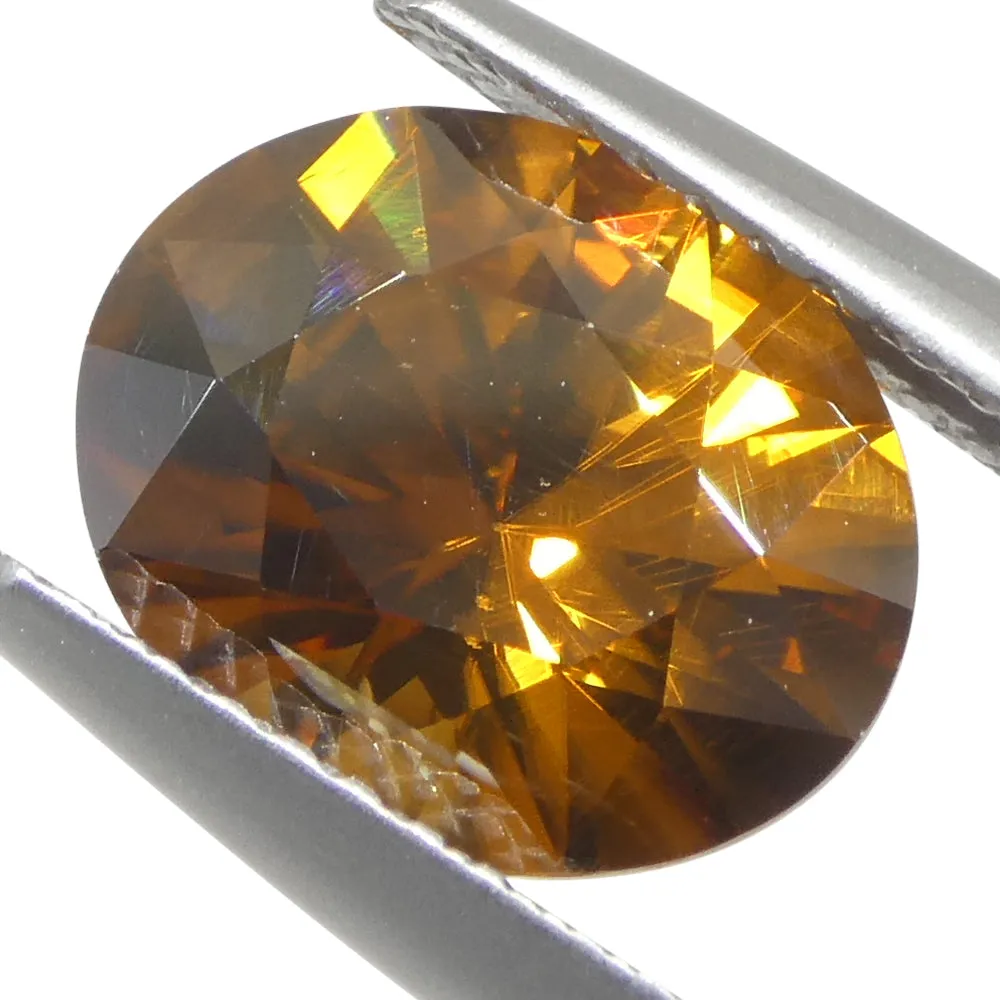 3.43ct Natural Earth Mined Oval Master Brilliant Cut Orange Zircon from Sri Lanka