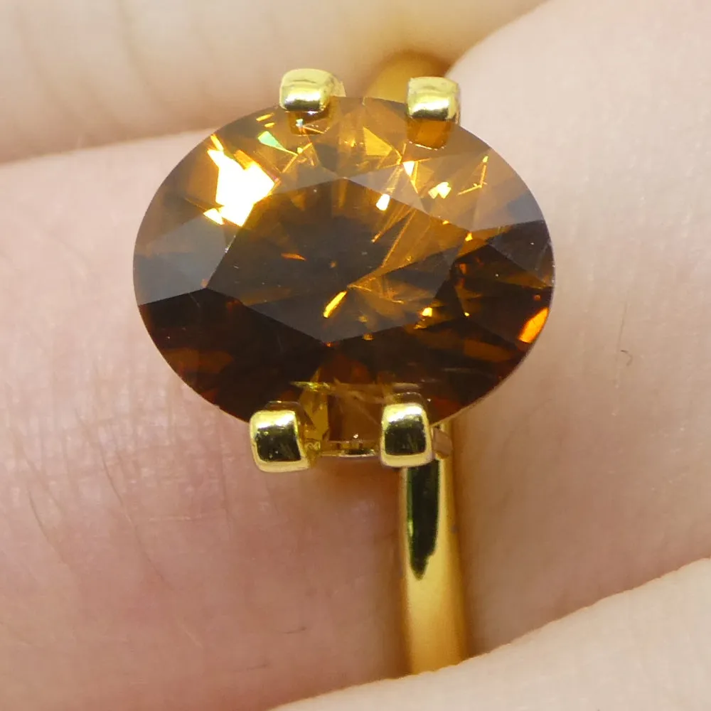 3.43ct Natural Earth Mined Oval Master Brilliant Cut Orange Zircon from Sri Lanka
