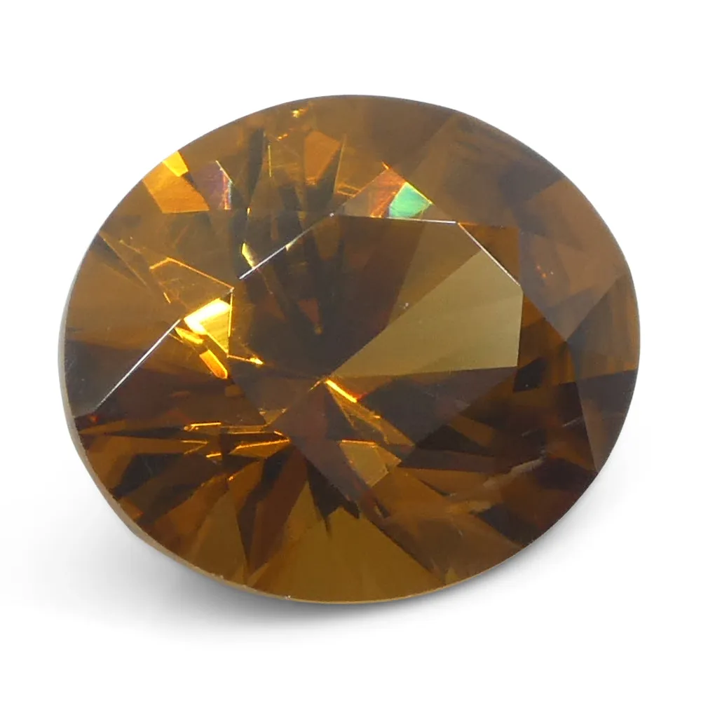 3.43ct Natural Earth Mined Oval Master Brilliant Cut Orange Zircon from Sri Lanka