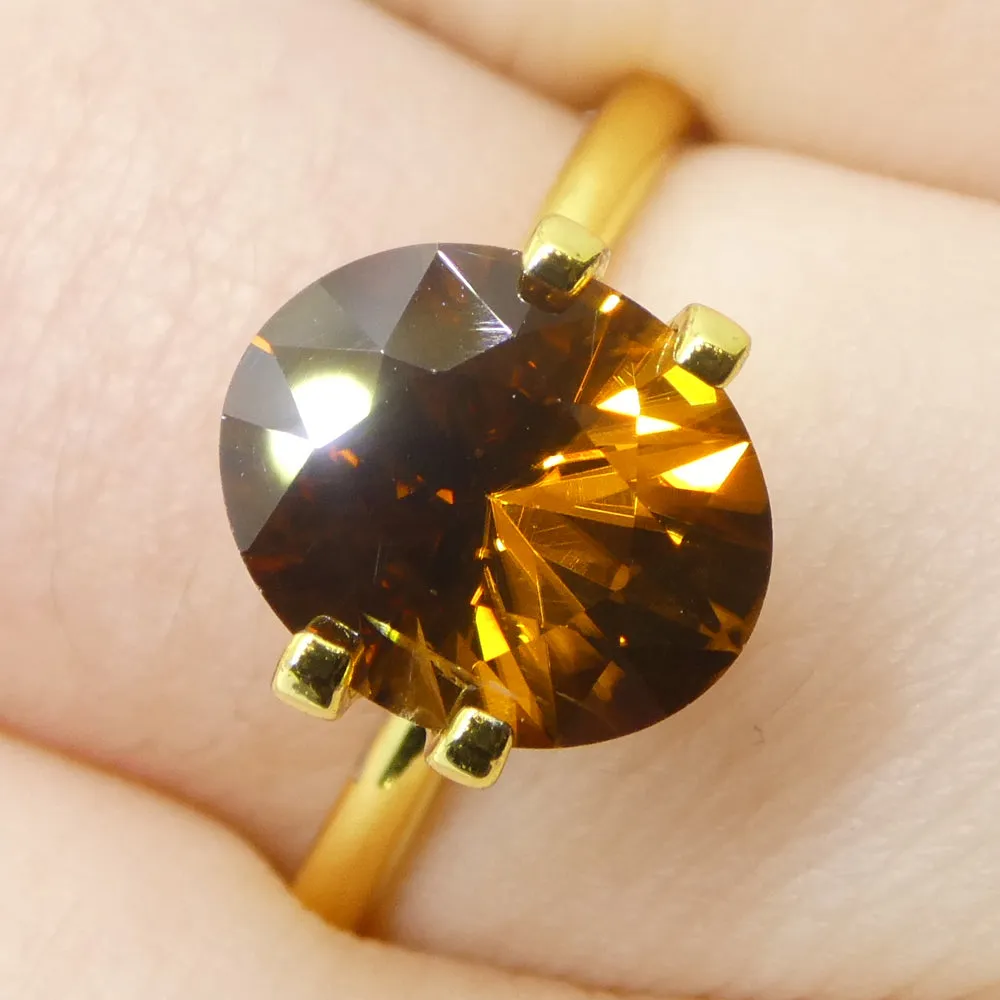 3.43ct Natural Earth Mined Oval Master Brilliant Cut Orange Zircon from Sri Lanka