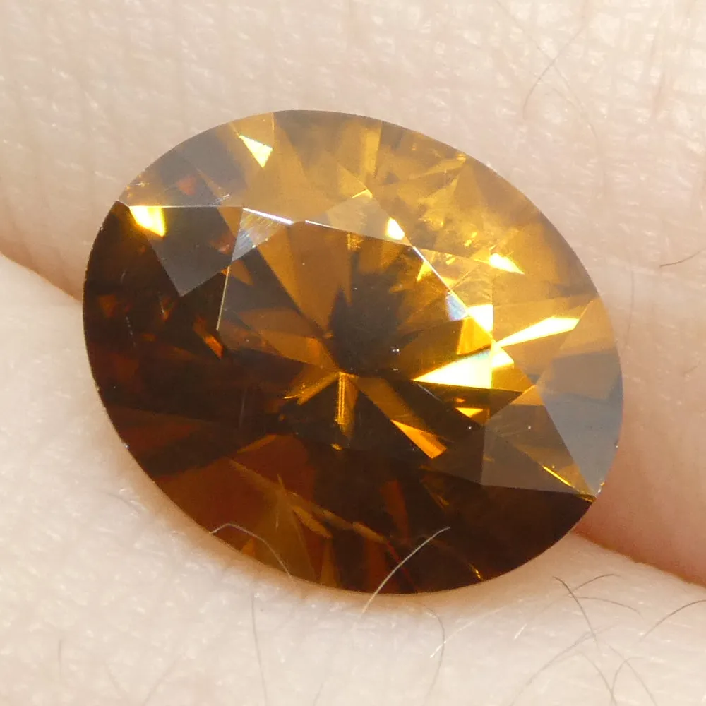 3.43ct Natural Earth Mined Oval Master Brilliant Cut Orange Zircon from Sri Lanka