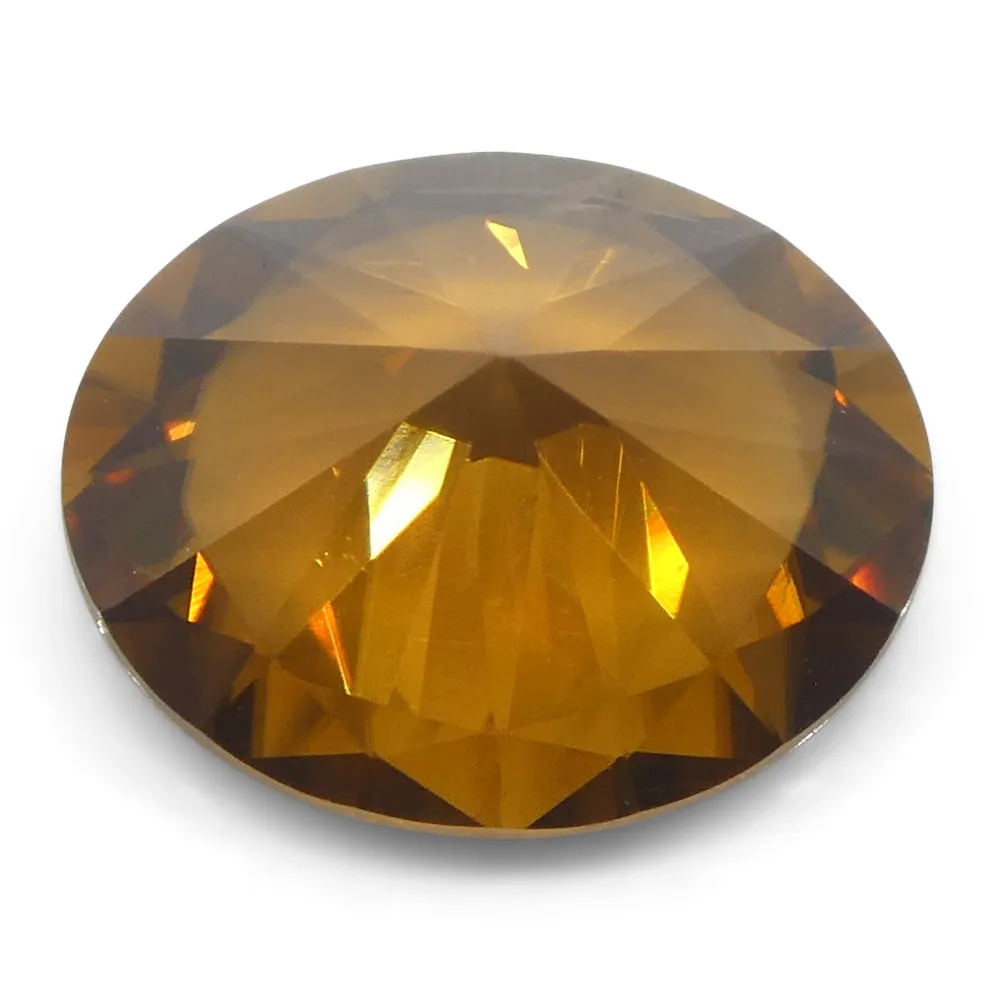 3.43ct Natural Earth Mined Oval Master Brilliant Cut Orange Zircon from Sri Lanka