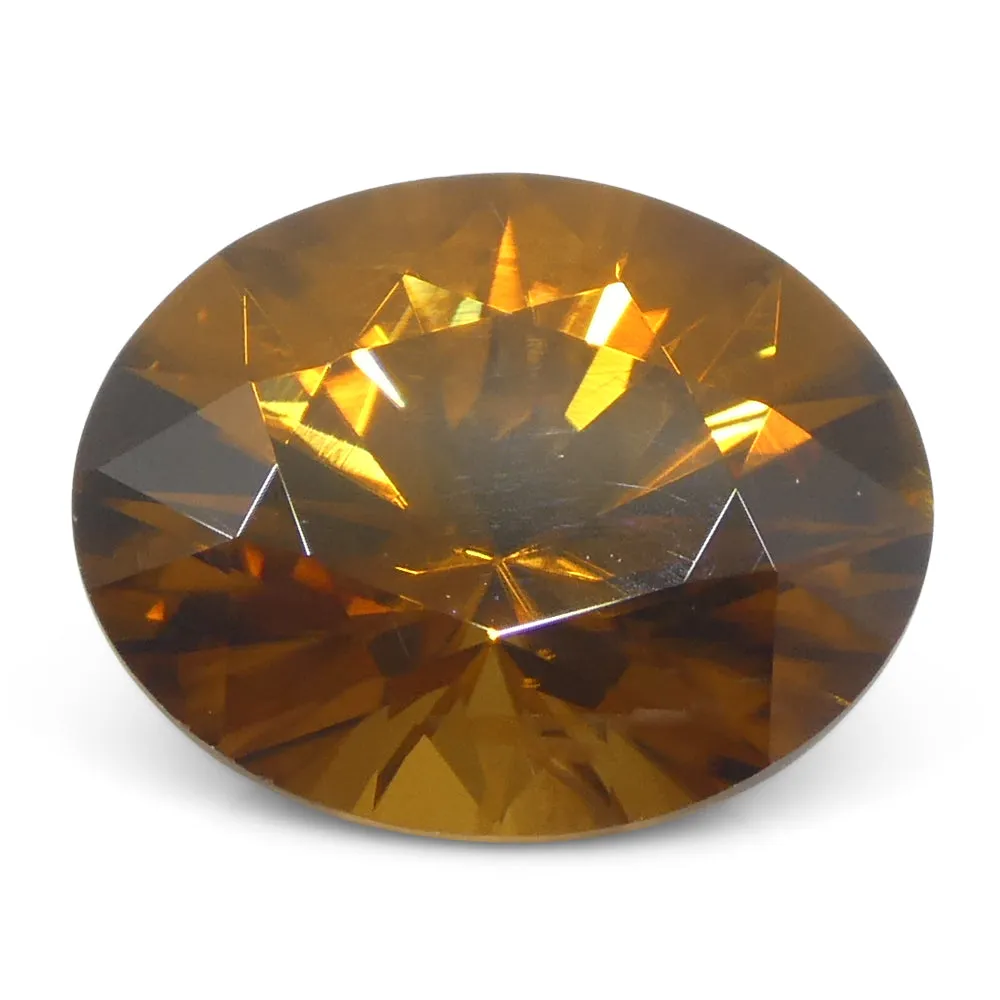 3.43ct Natural Earth Mined Oval Master Brilliant Cut Orange Zircon from Sri Lanka