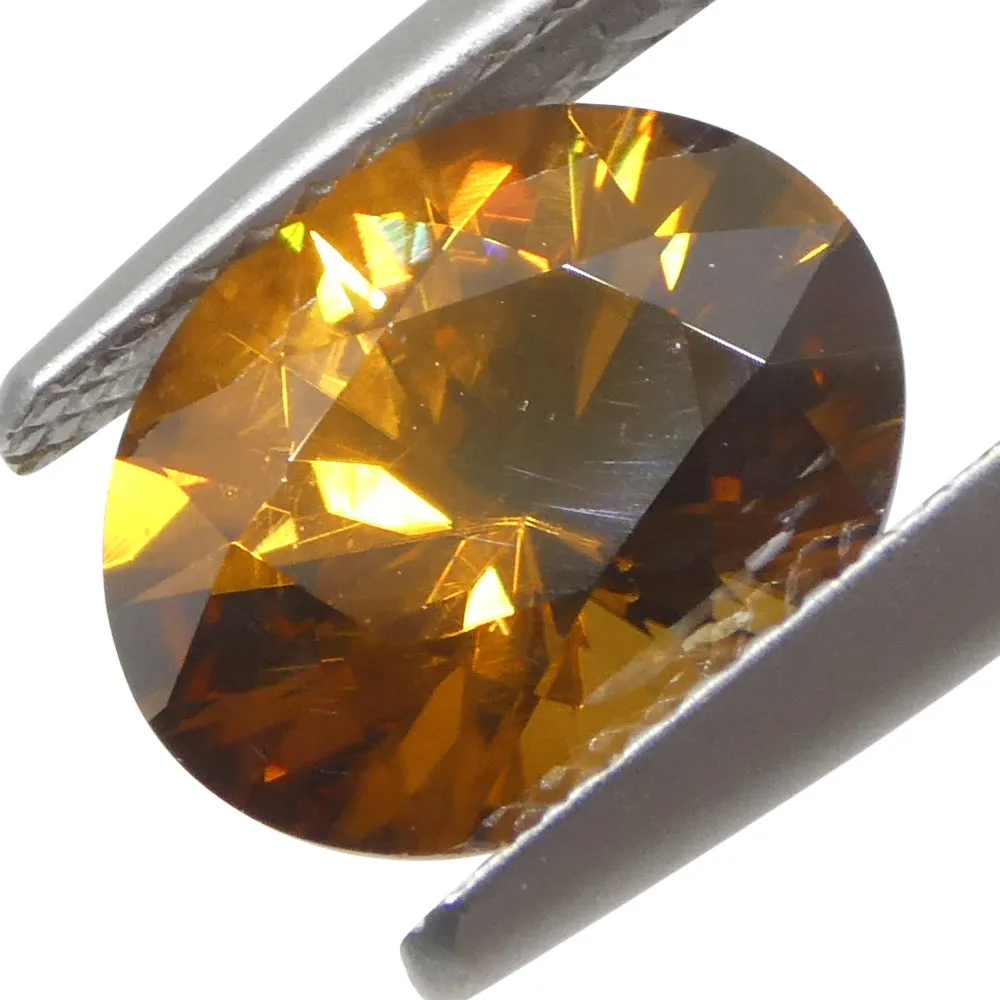 3.43ct Natural Earth Mined Oval Master Brilliant Cut Orange Zircon from Sri Lanka