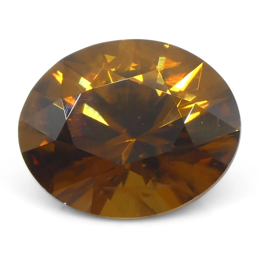 3.43ct Natural Earth Mined Oval Master Brilliant Cut Orange Zircon from Sri Lanka