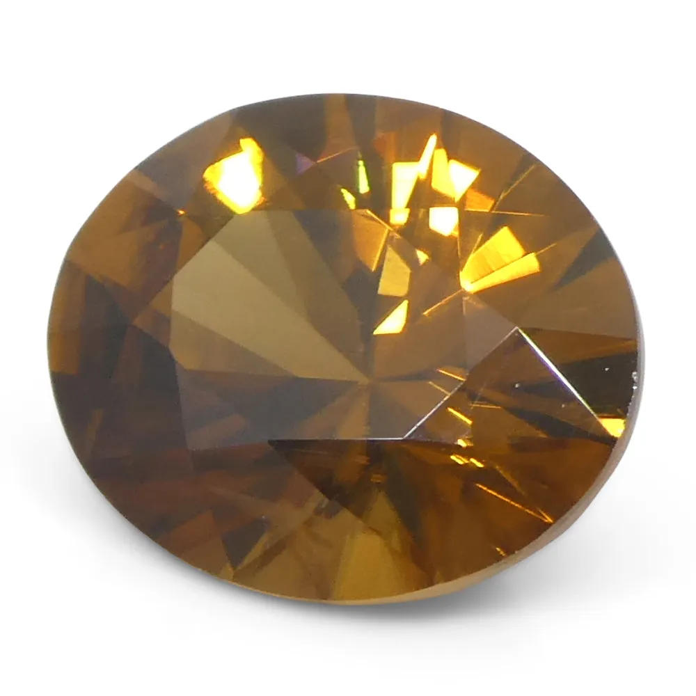 3.43ct Natural Earth Mined Oval Master Brilliant Cut Orange Zircon from Sri Lanka