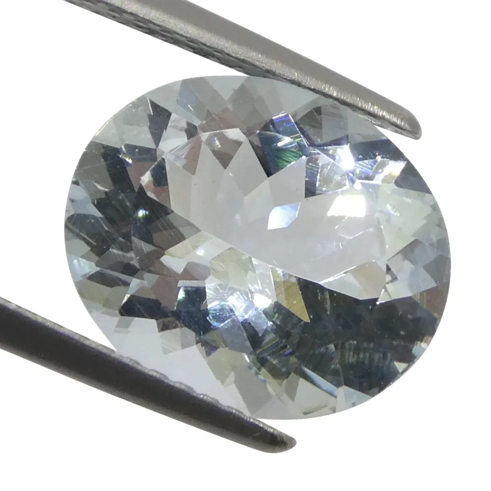 3.48ct Oval Blue Aquamarine from Brazil Unheated