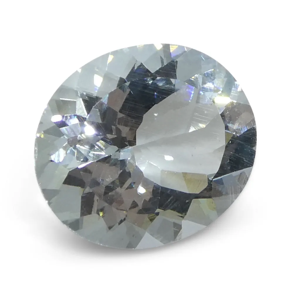 3.48ct Oval Blue Aquamarine from Brazil Unheated