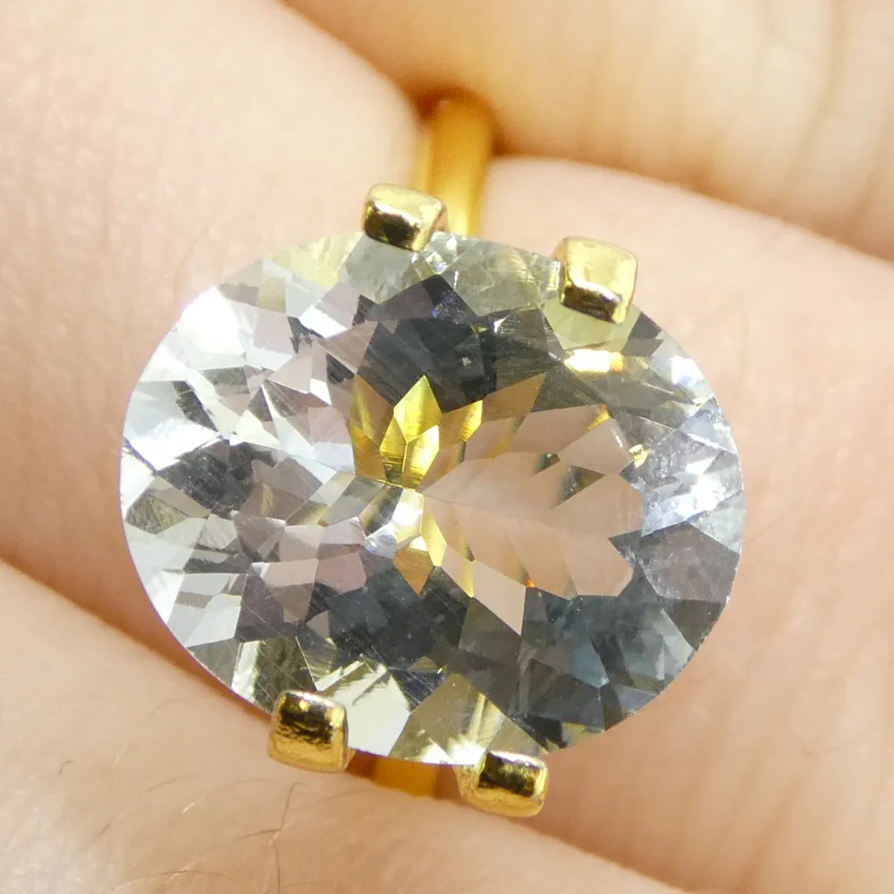 3.48ct Oval Blue Aquamarine from Brazil Unheated