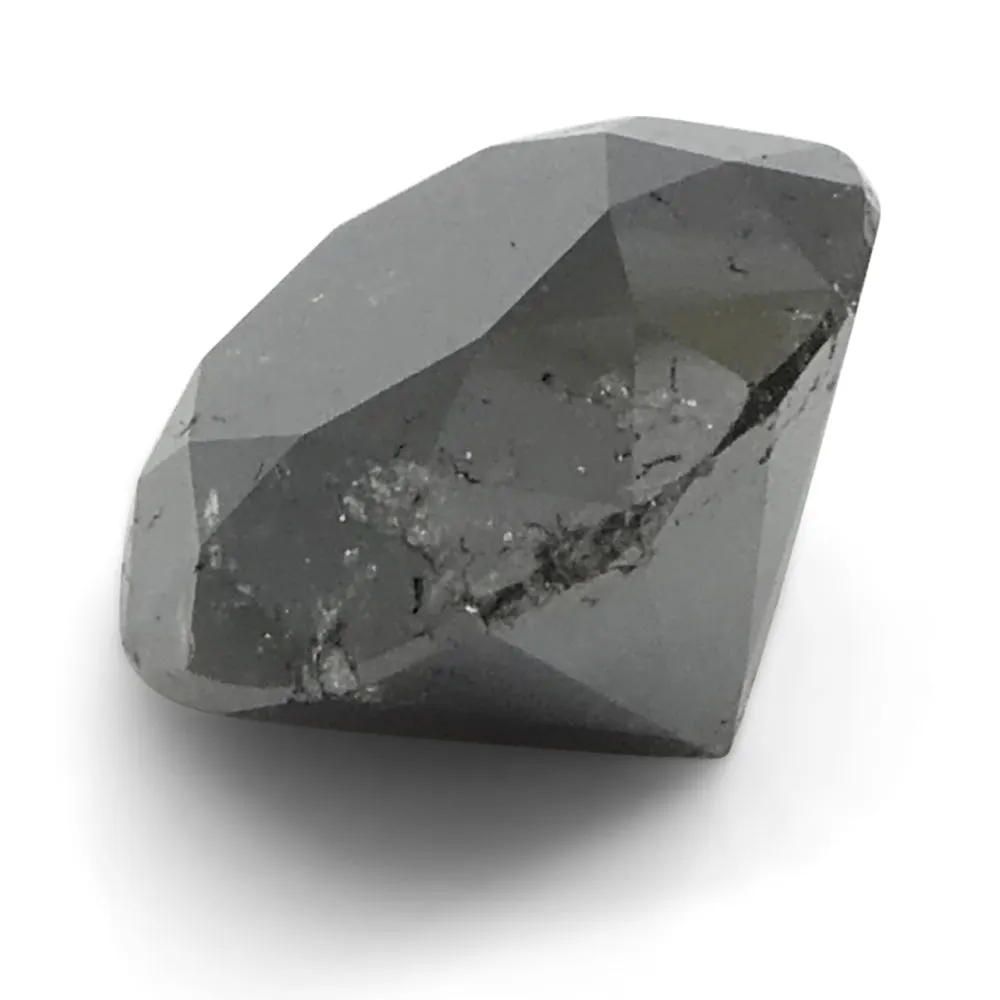 3.7ct Round Brilliant Cut Black Diamond