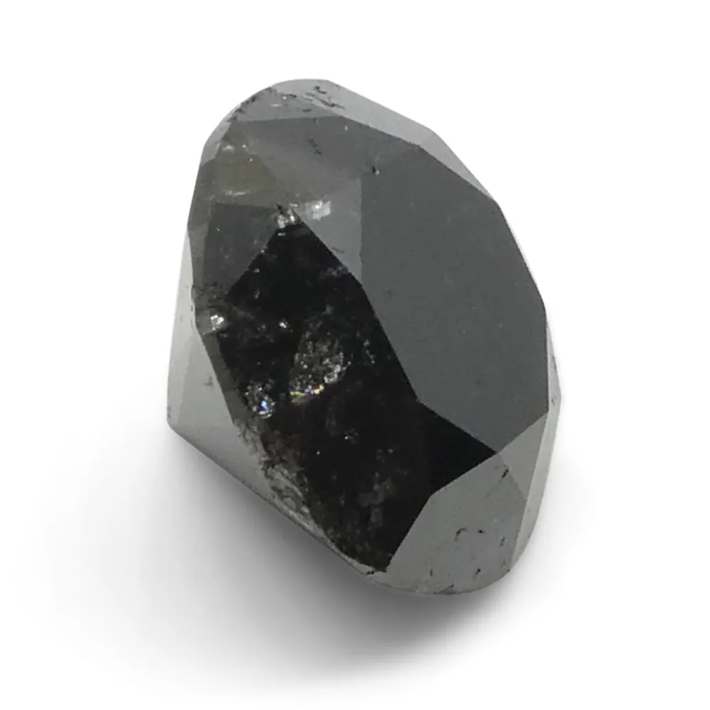 3.7ct Round Brilliant Cut Black Diamond
