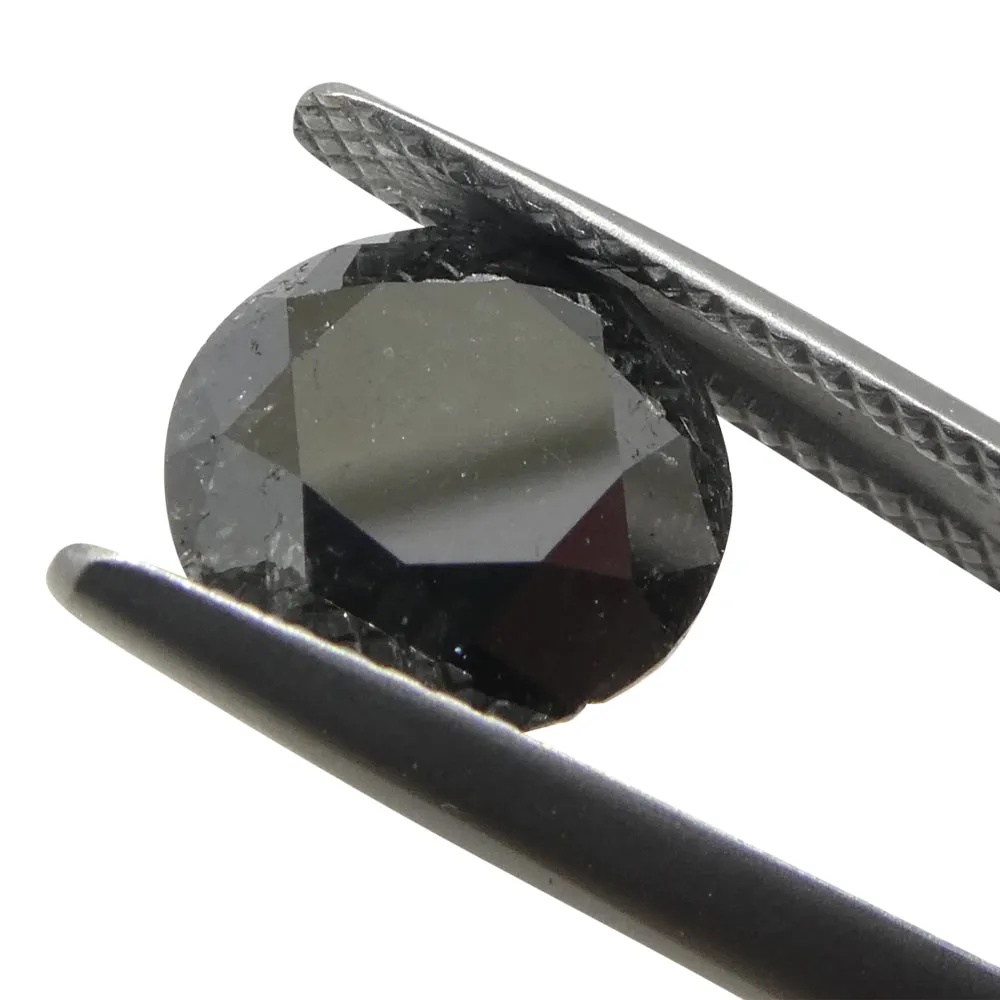 3.7ct Round Brilliant Cut Black Diamond