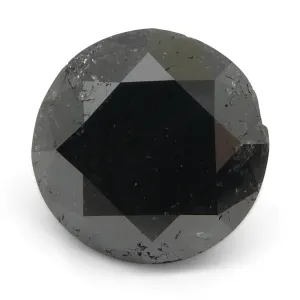 3.7ct Round Brilliant Cut Black Diamond