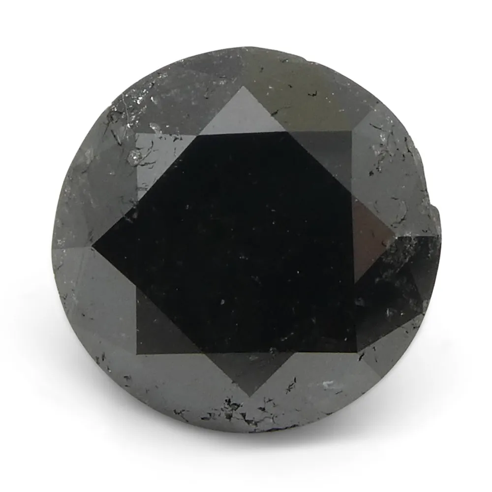 3.7ct Round Brilliant Cut Black Diamond