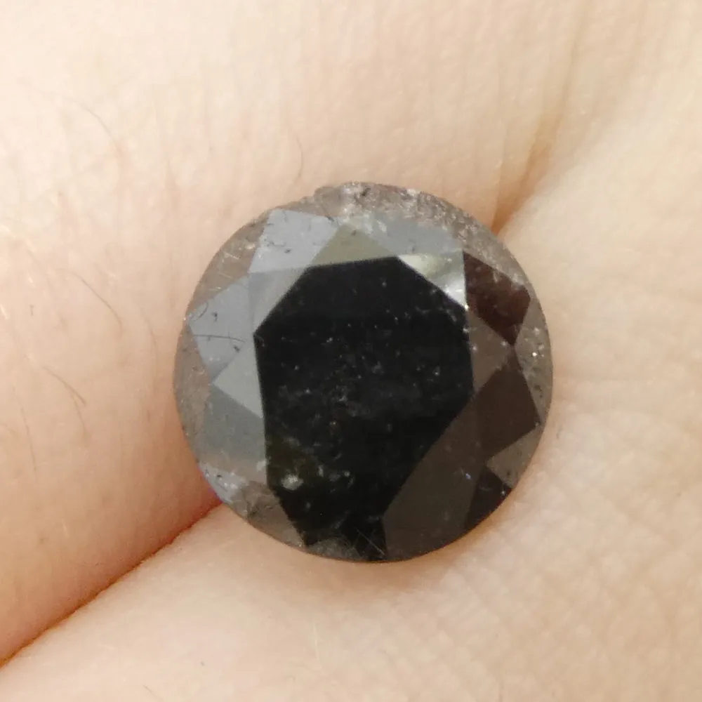 3.7ct Round Brilliant Cut Black Diamond