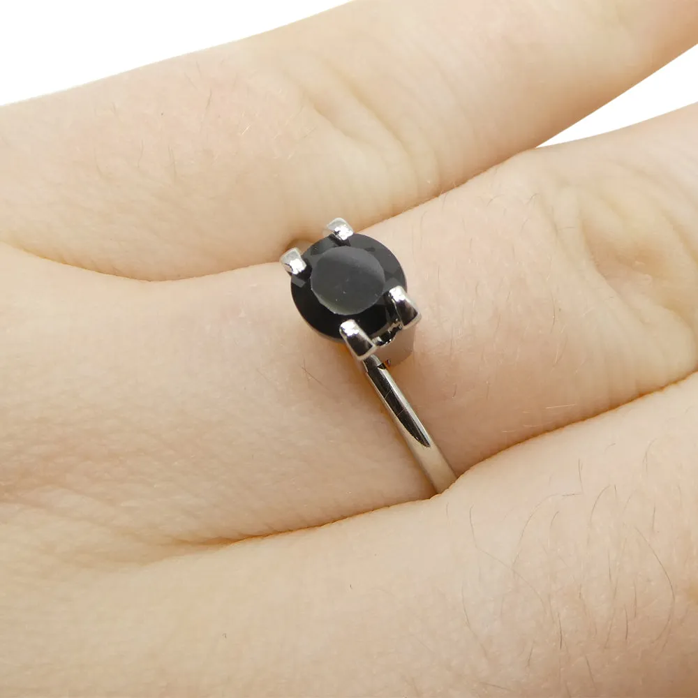 4.16ct 4 Stones Brilliant Cut Round Black Spinel from Sri Lanka