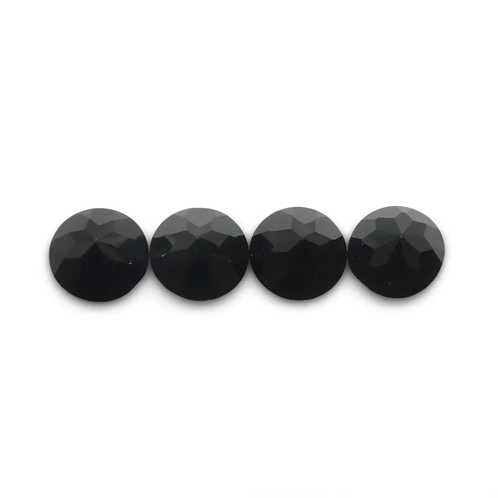 4.16ct 4 Stones Brilliant Cut Round Black Spinel from Sri Lanka