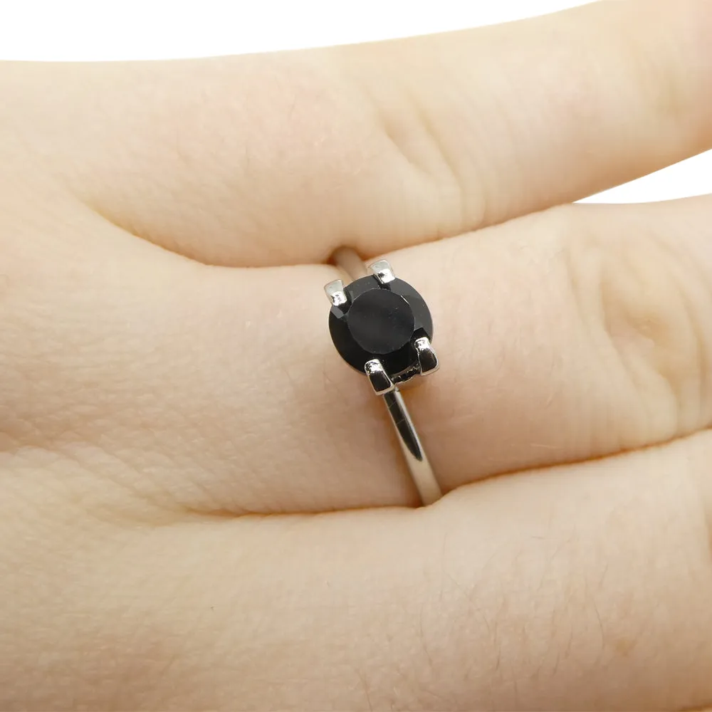 4.16ct 4 Stones Brilliant Cut Round Black Spinel from Sri Lanka