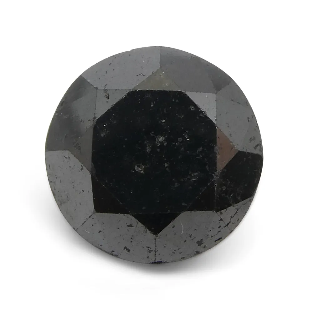 4.21ct Round Brilliant Cut Black Diamond