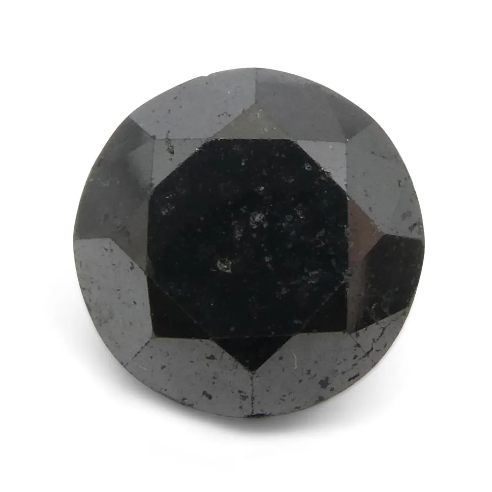 4.21ct Round Brilliant Cut Black Diamond