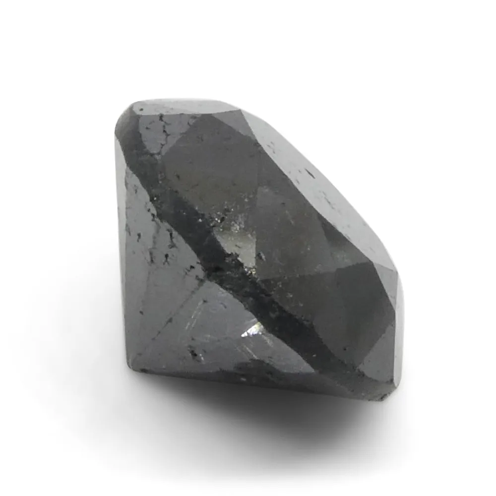 4.21ct Round Brilliant Cut Black Diamond