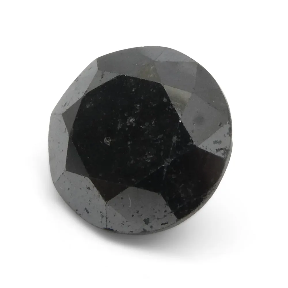 4.21ct Round Brilliant Cut Black Diamond