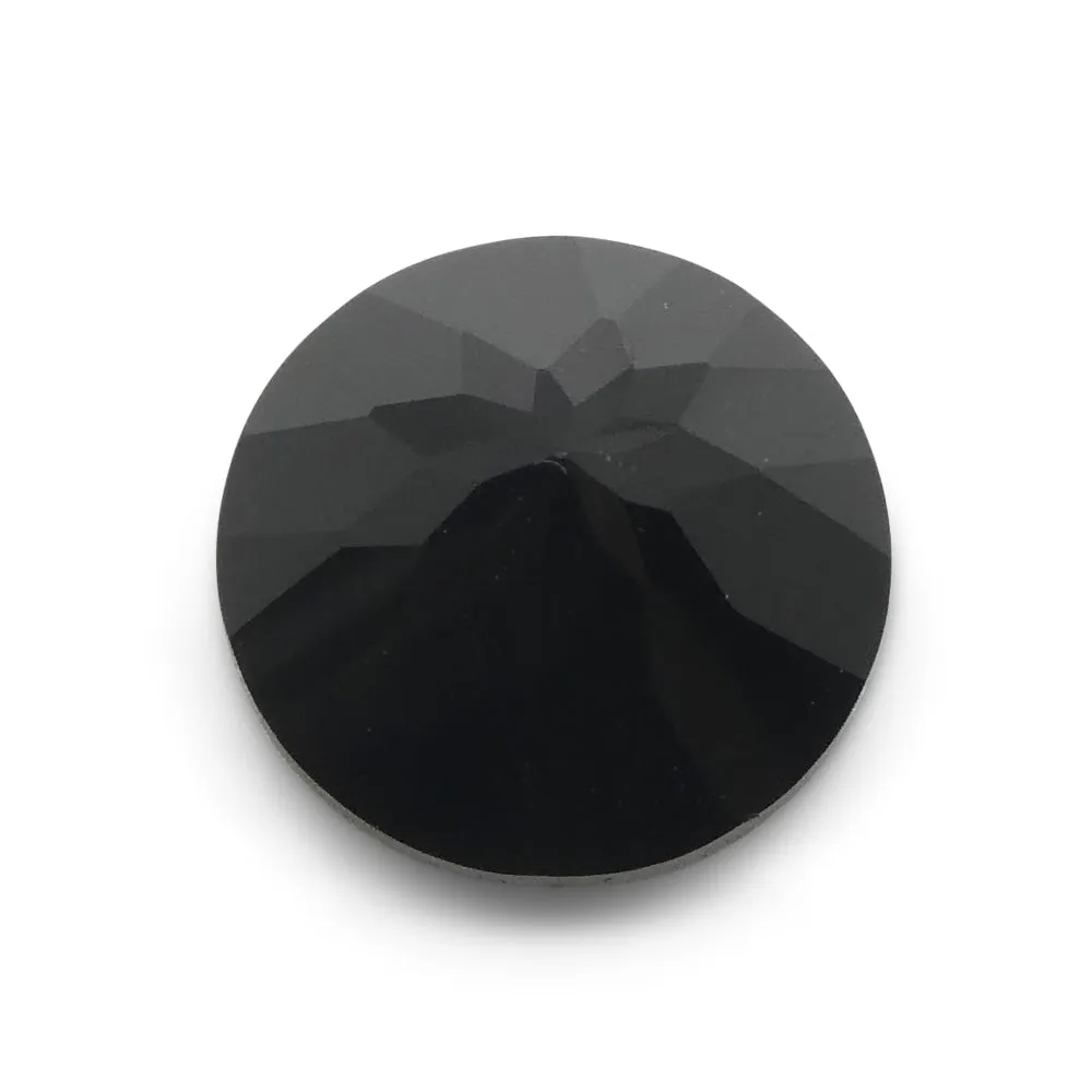 4.44ct - 10mm Brilliant Cut Round Black Spinel from Sri Lanka